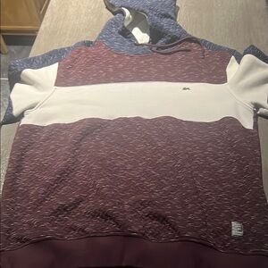 Stylish Maroon and Cream Hoodie